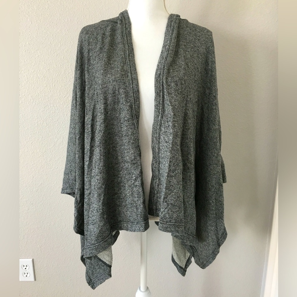 *NWT* HOLLISTER marled gray open front drape tunic hoodie, size XS/S